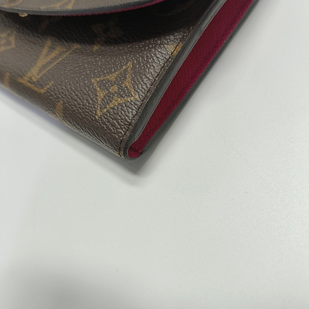 EMILIE Monogram Coated Canvas Brown Wallet