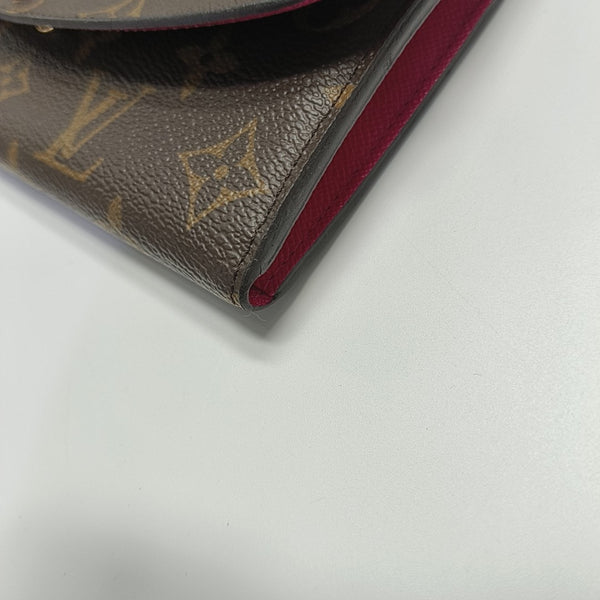EMILIE Monogram Coated Canvas Brown Wallet