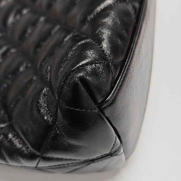 24A Large Quilted Lambskin Black