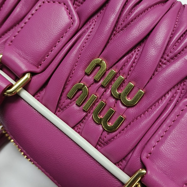Arcadie Matelassé Small Quilted Lambskin Pink