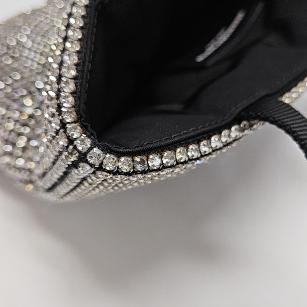 Lab-Grown Diamond Top Handle Bag Black