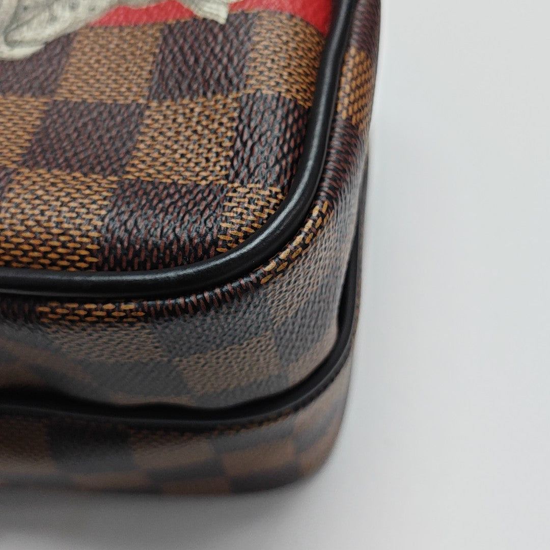 AMAZON Damier Ebene Coated Canvas Brown