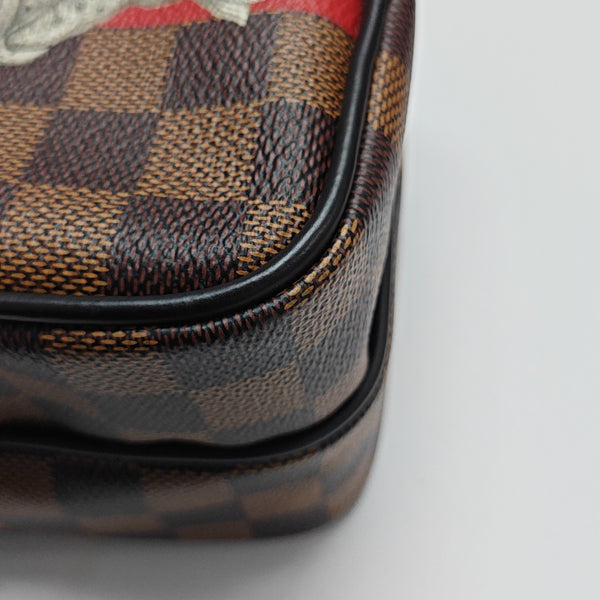 AMAZON Damier Ebene Coated Canvas Brown