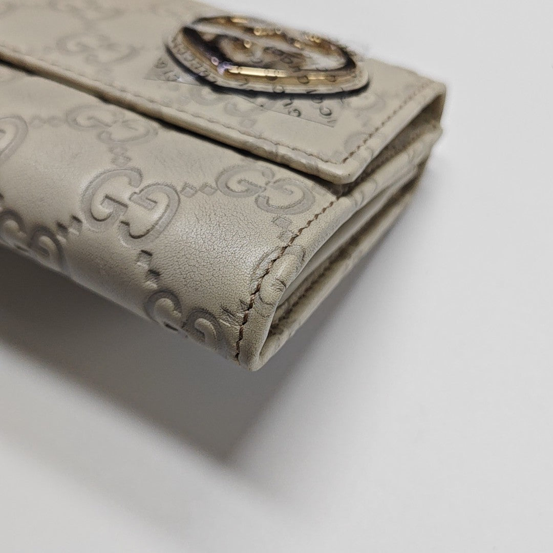 Lovely Monogram Calfskin White Wallet