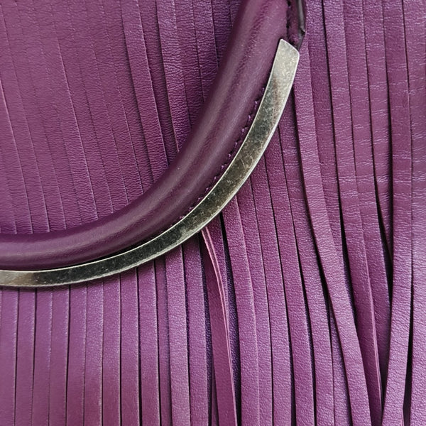 Calfskin Shoulder Bag Purple