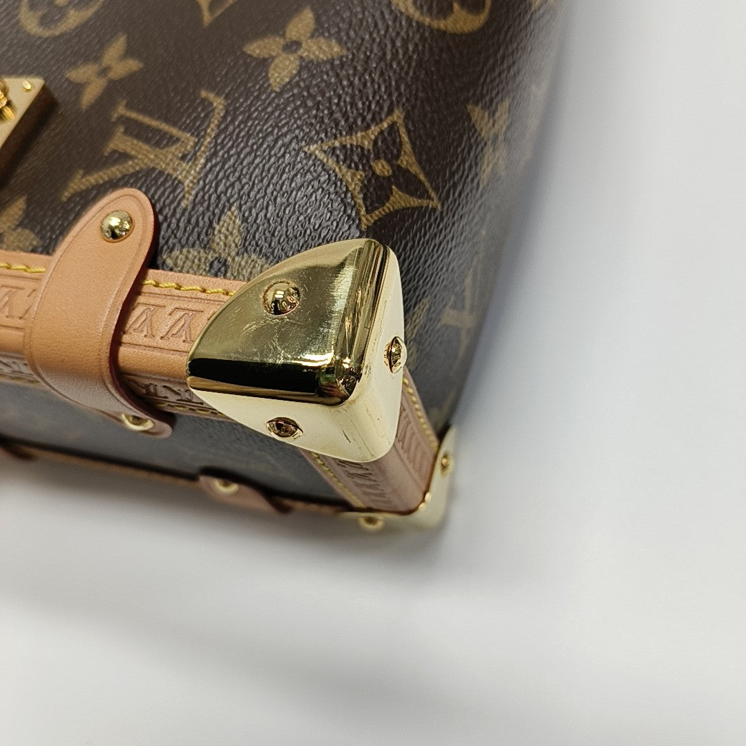 SIDE TRUNK MM Monogram Coated Canvas Brown
