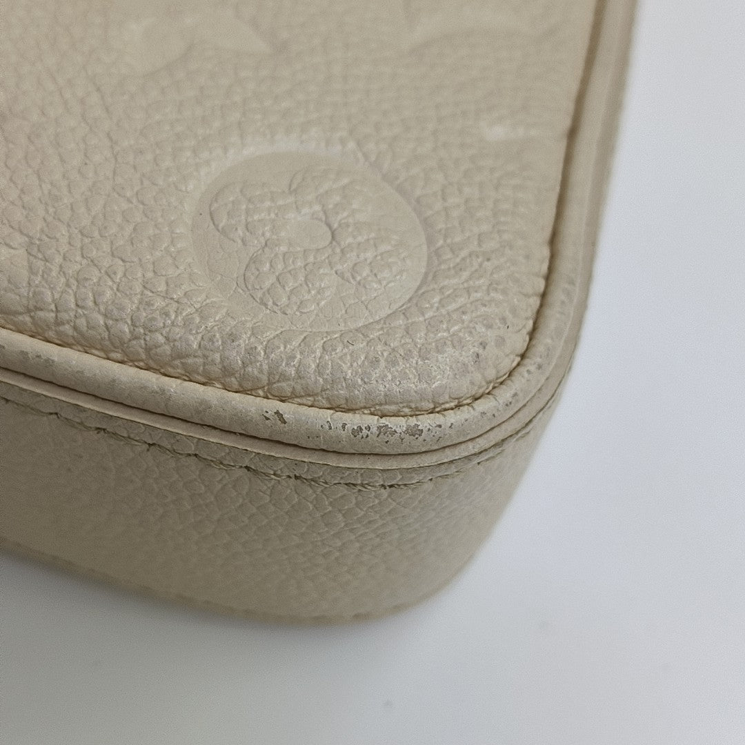 EASY POUCH ON STRAP Calfskin Beige