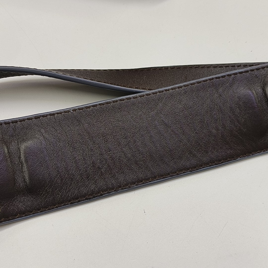 Coated Canvas Shoulder Bag Blue