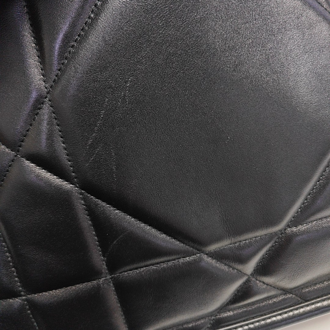 Cannage Calfskin Tote Bag Medium Black