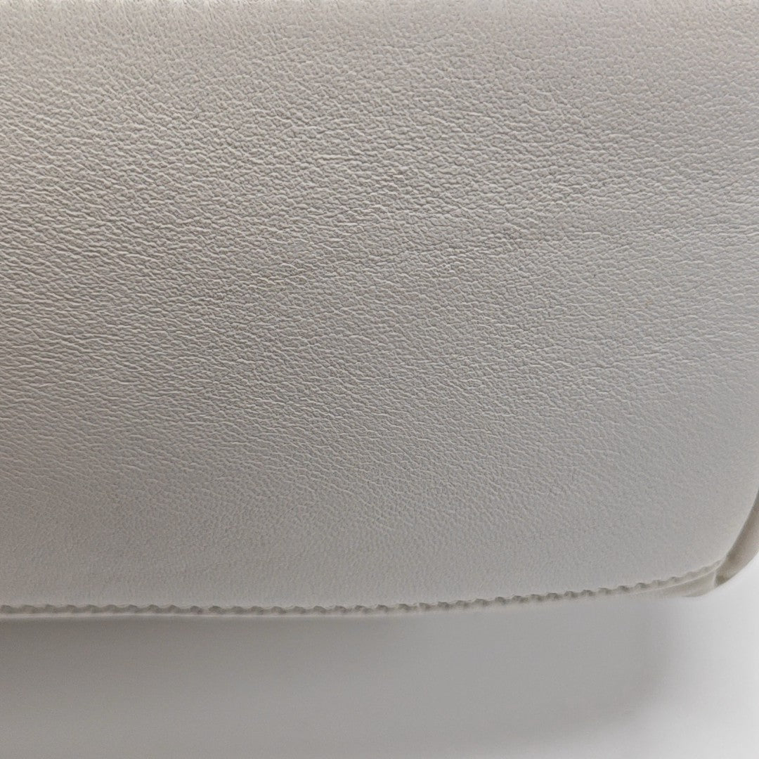 PUFFER Small Quilted Lambskin White
