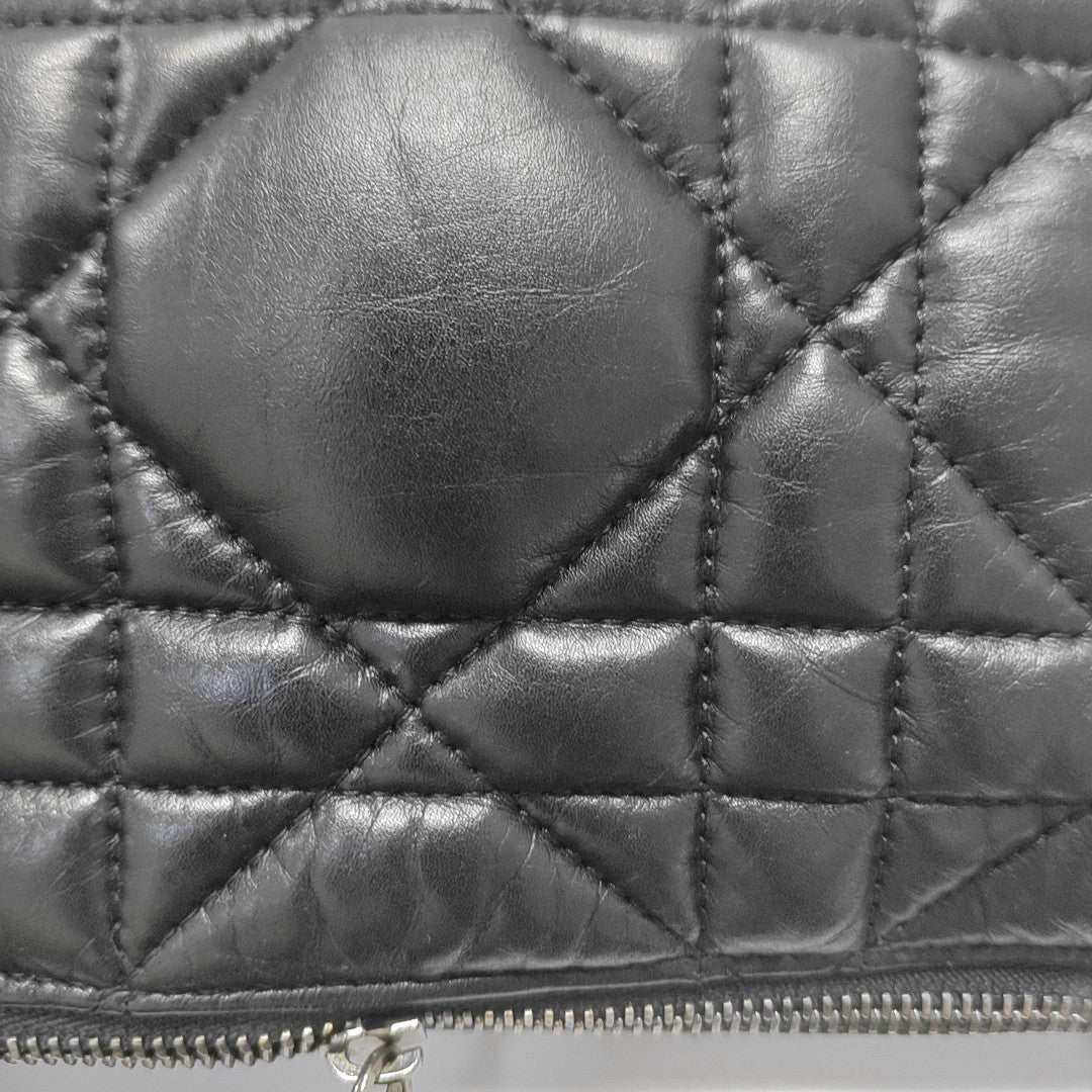 Diortravel Nomad Small Cannage Calfskin Black
