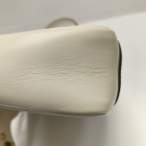 GG Marmont Small Quilted Calfskin White