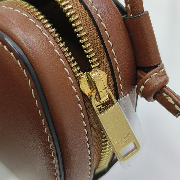 Calfskin Shoulder Bag Brown