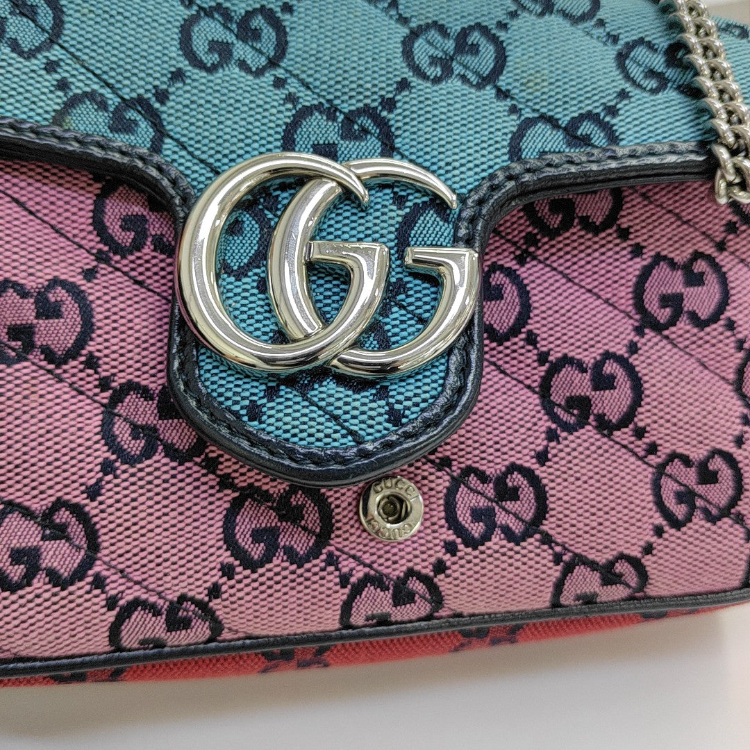 GG Marmont Mini Quilted Canvas Multicolor
