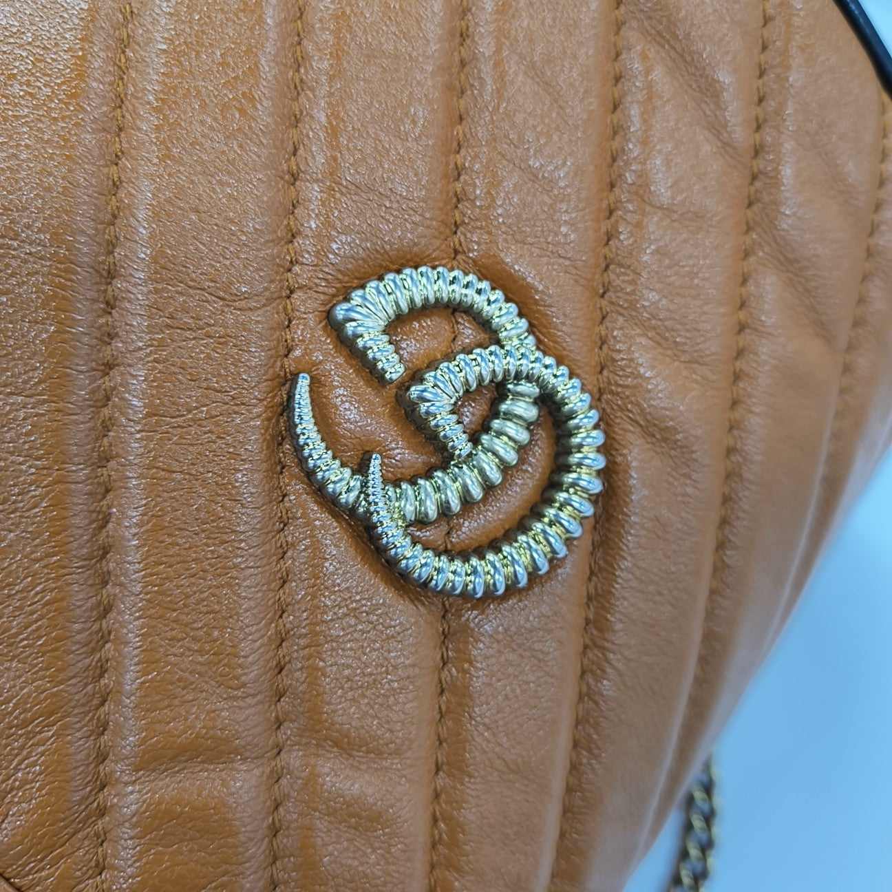 GG Marmont Mini Quilted Calfskin Yellow