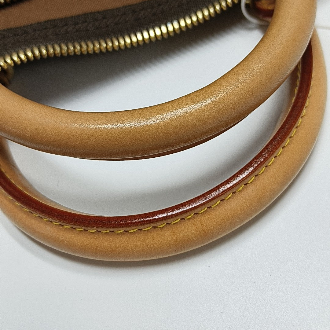 KEEPALL 55 Monogram Coated Canvas Brown