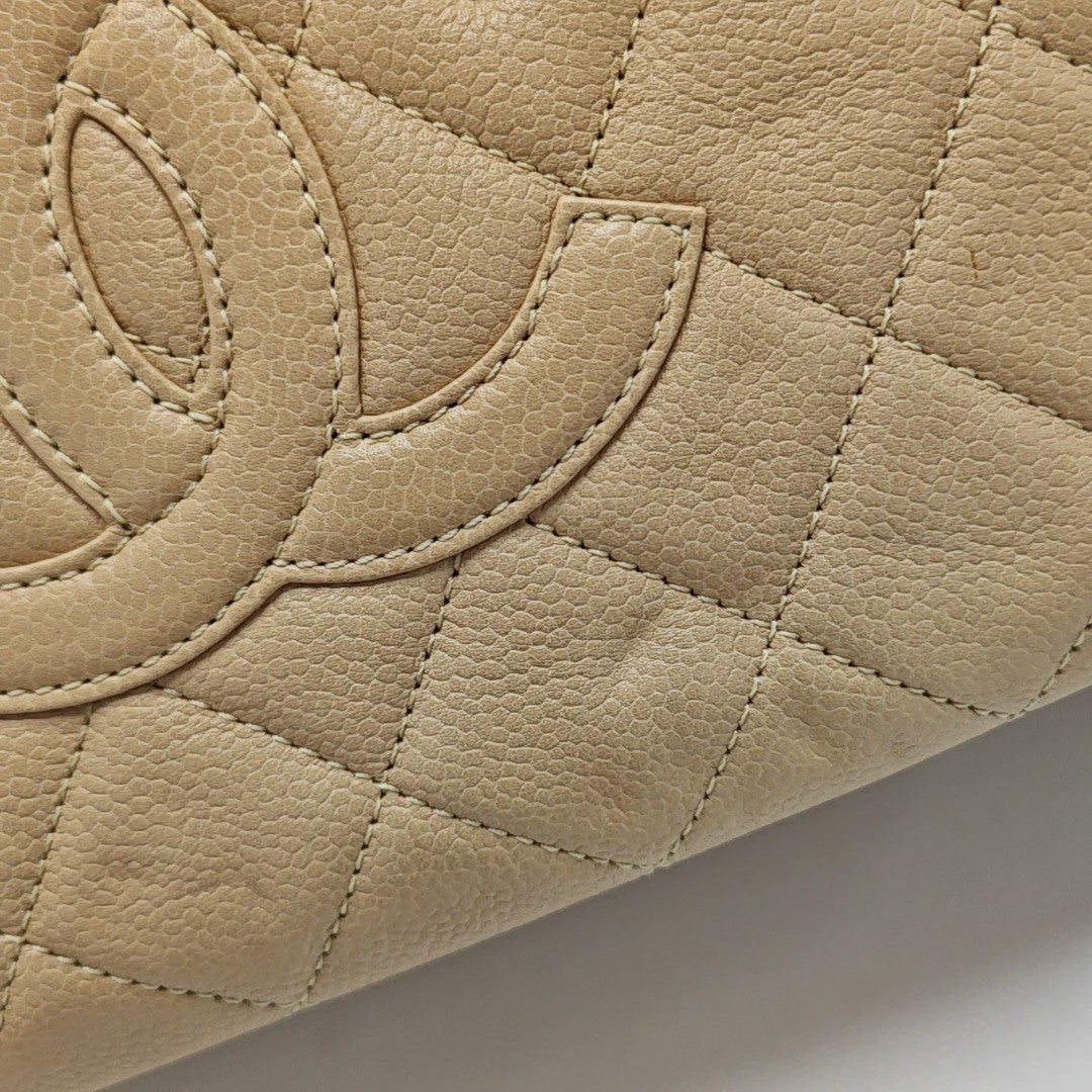CHANEL PETITE Quilted Grained Calfskin Brown