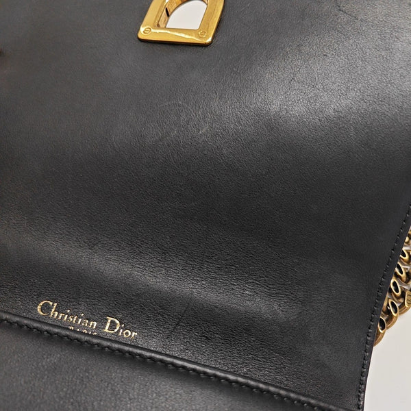 Diorama Small Cannage Calfskin Black
