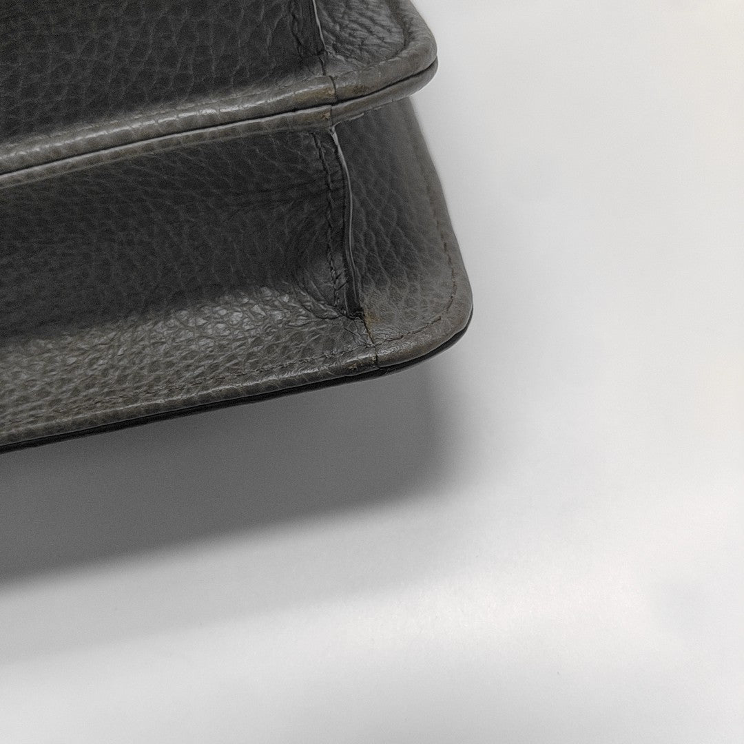 Interlocking G Small Calfskin Gray