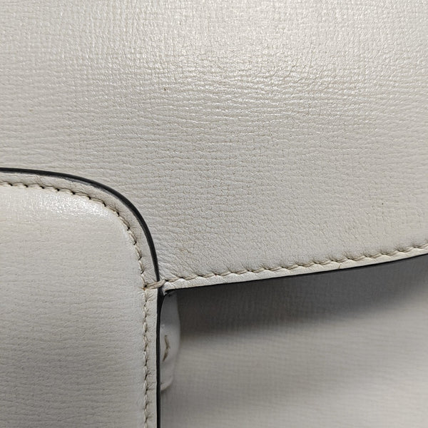 Authenticated pre-owned  Horsebit 1955 Small Calfskin White - Shoulder Bag at Looply