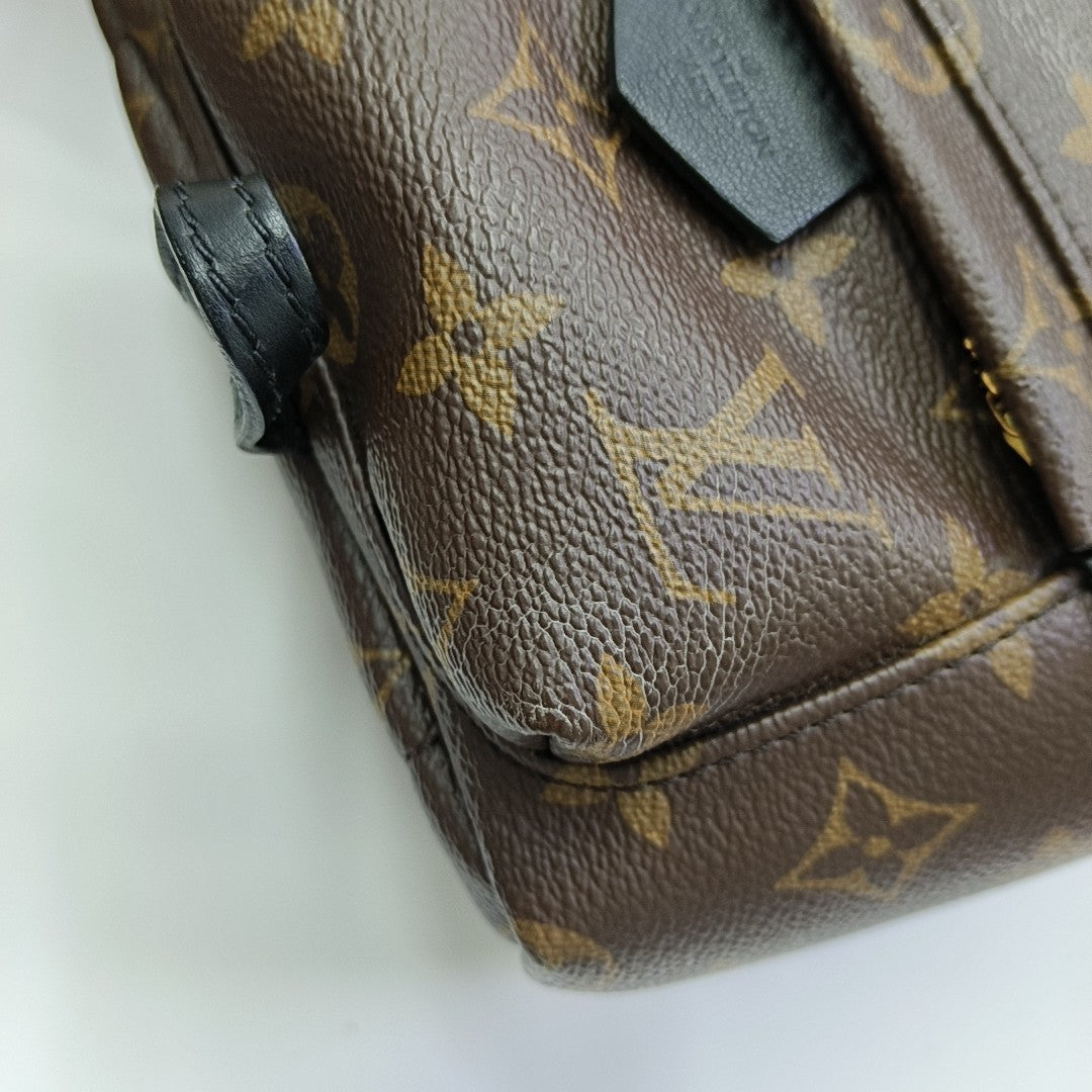 PALM SPRINGS Mini Monogram Coated Canvas Brown