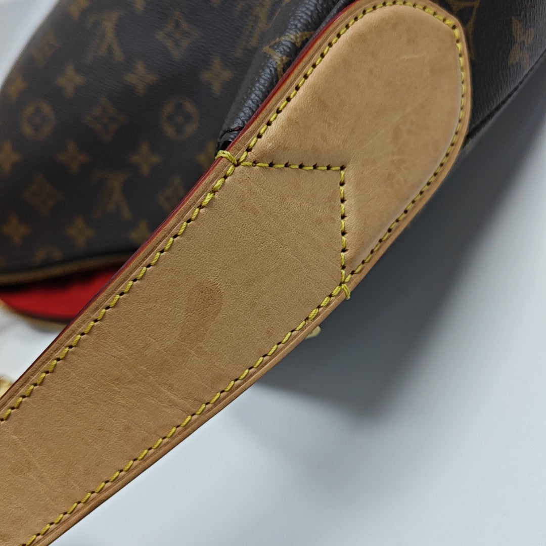 Monogram Coated Canvas Shoulder Bag Brown