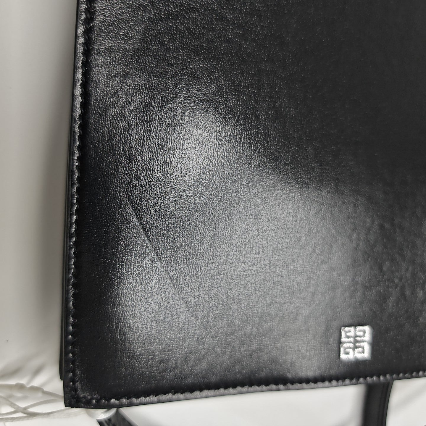 Leather Shoulder Bag Black