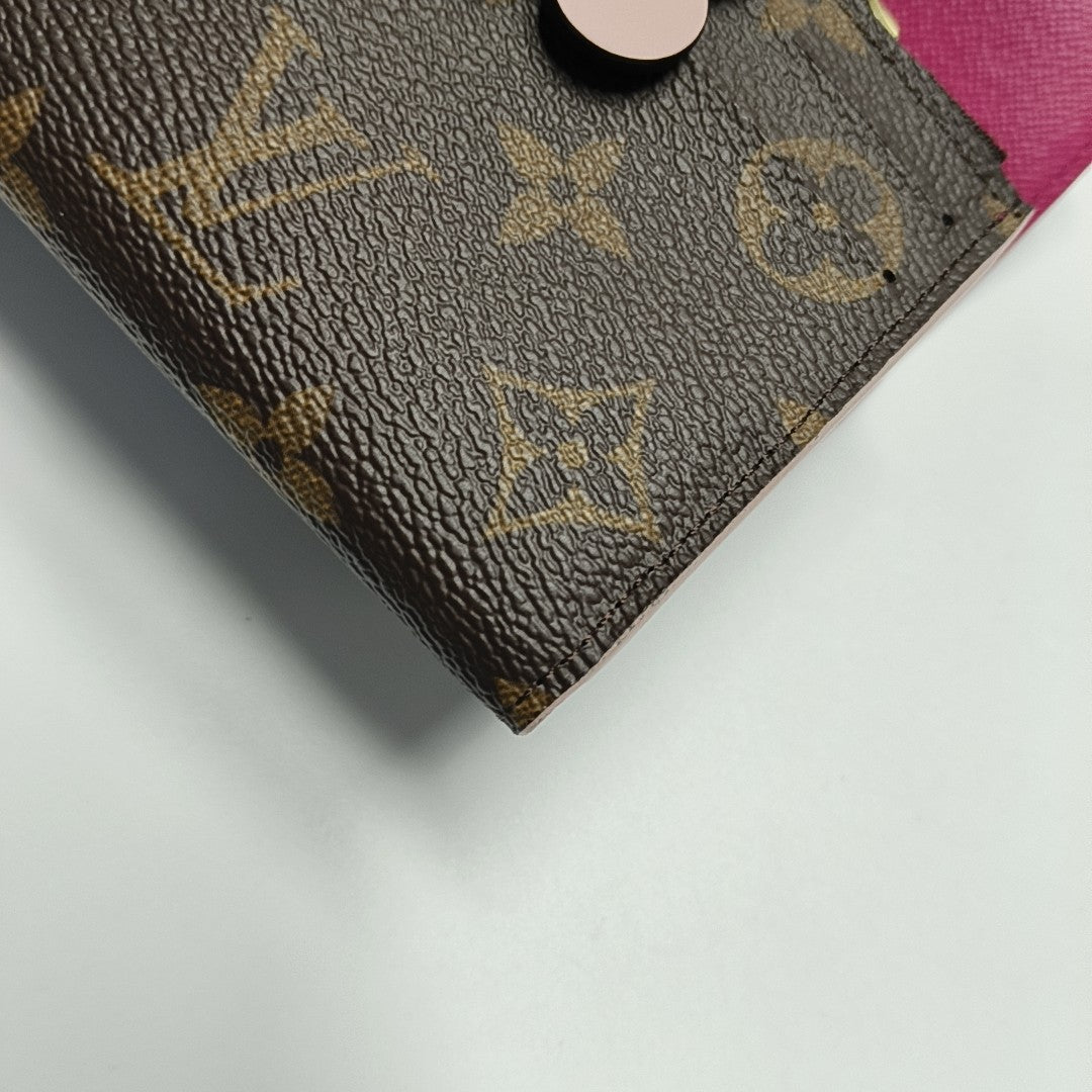 EMILIE Monogram Coated Canvas Brown Wallet