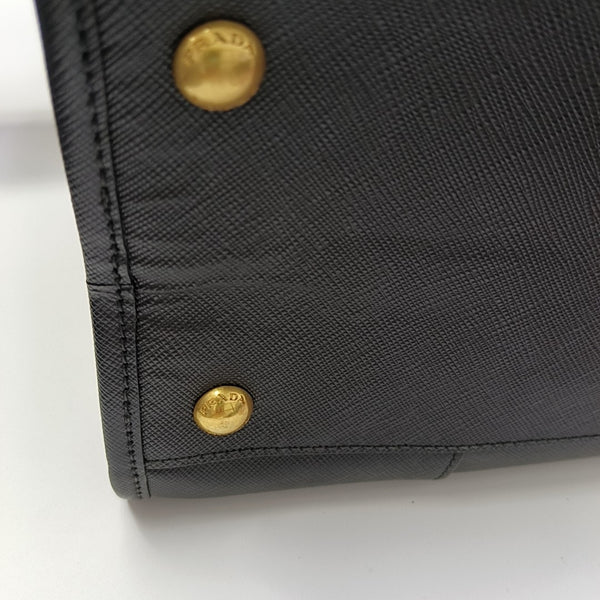 Saffiano Calfskin Shoulder Bag Black