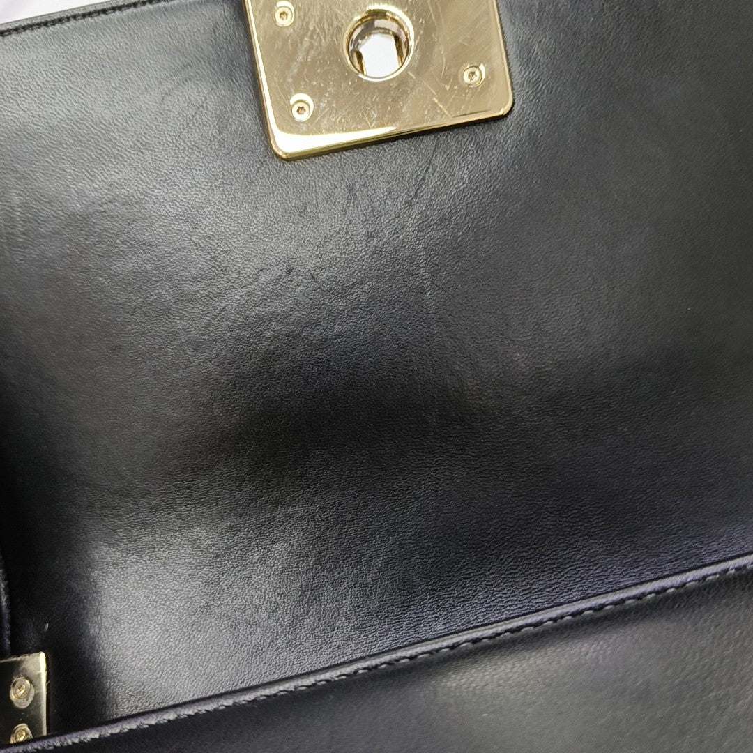 BOY CHANEL Small Chevron Lambskin Black