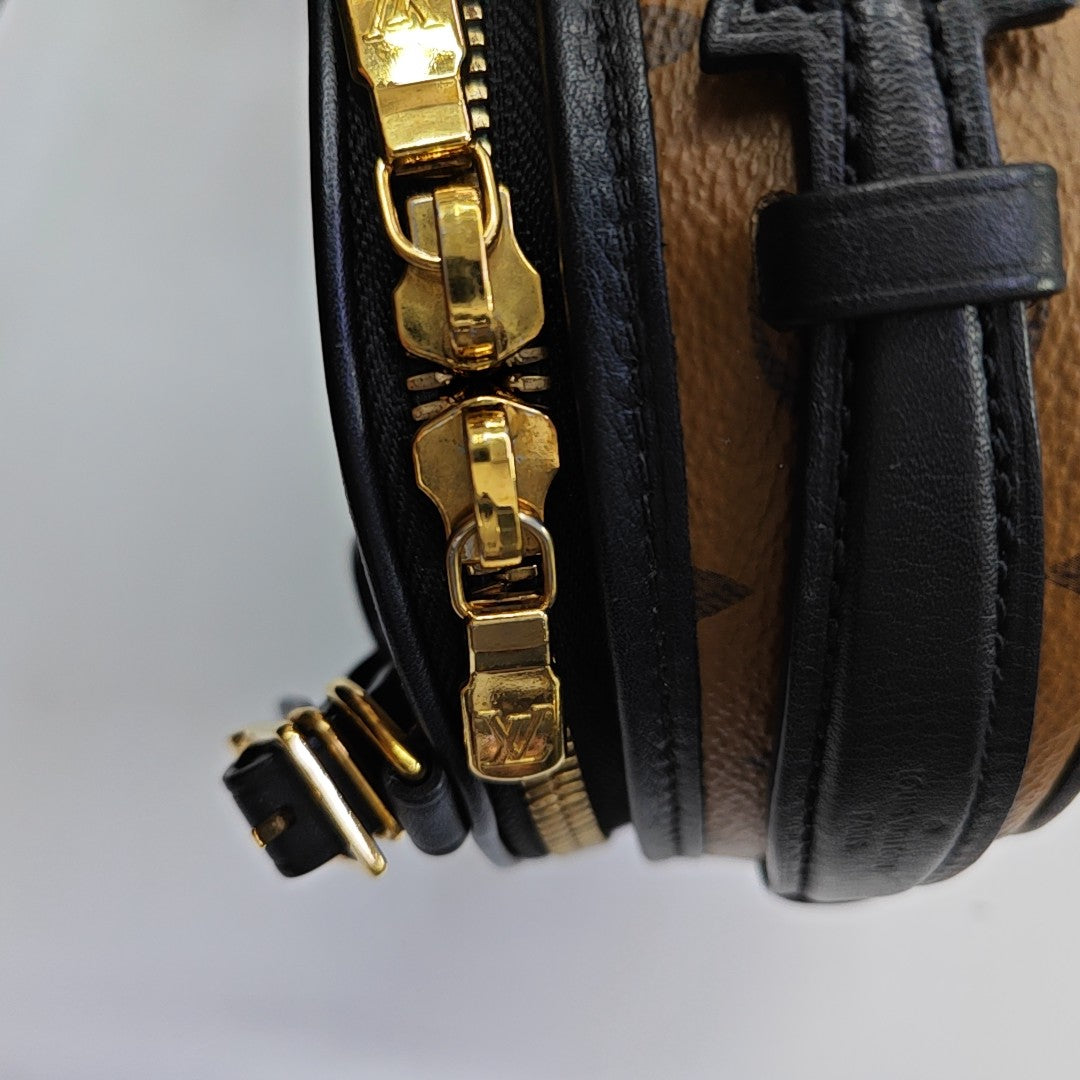 BOITE CHAPEAU Mini Monogram Coated Canvas Brown