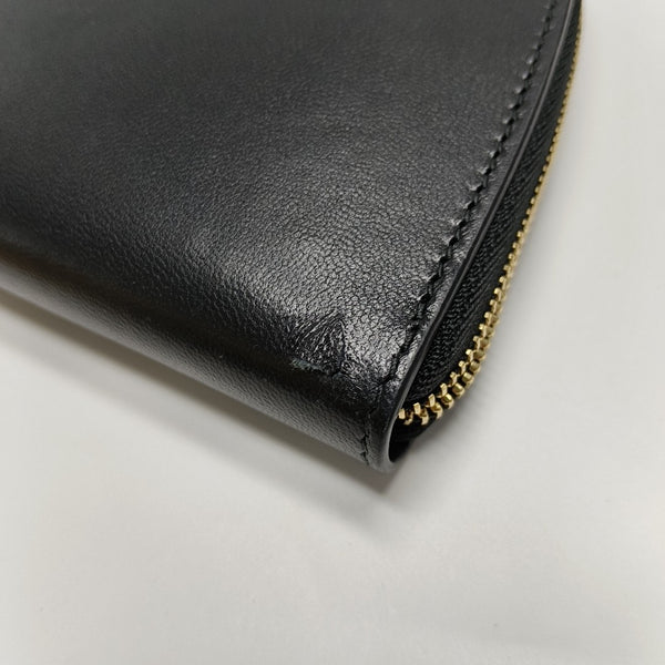 SHIELD Large Lambskin Black Wallet