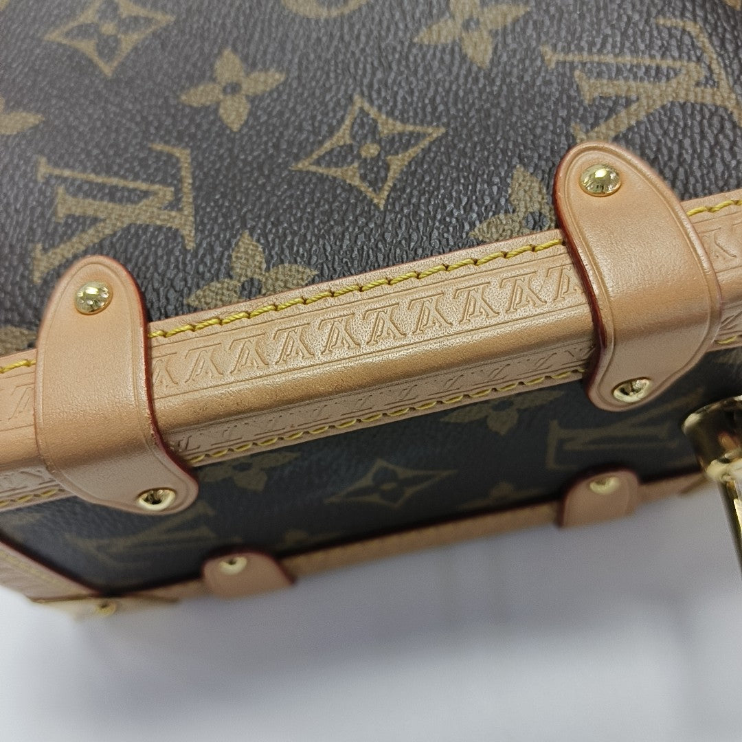 SIDE TRUNK MM Monogram Coated Canvas Brown