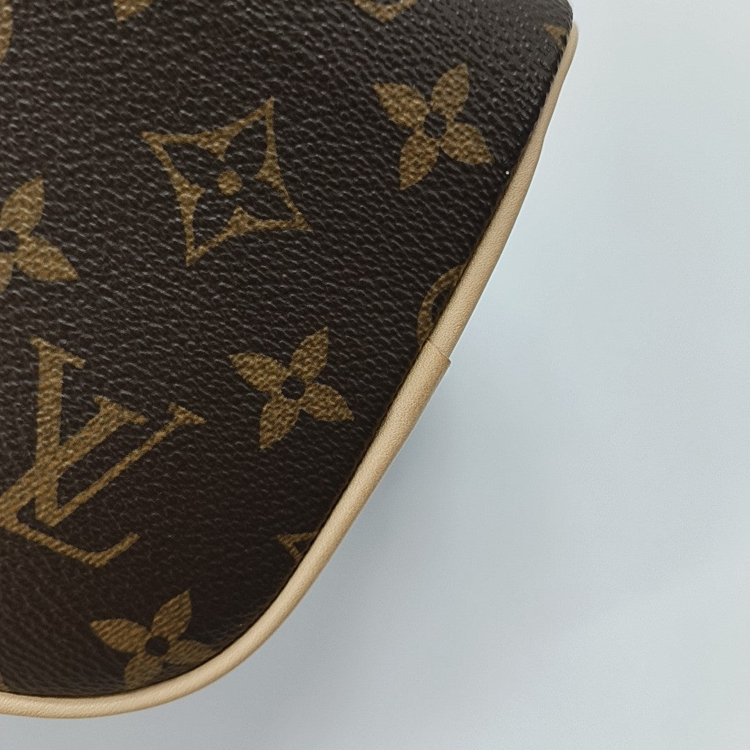 Monogram Coated Canvas Top Handle Bag Brown