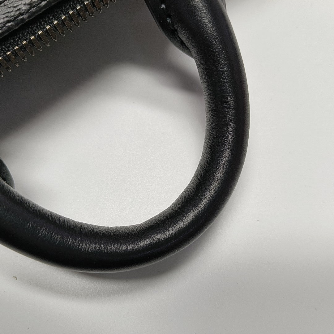 KEEPALL 25 Monogram Coated Canvas Black