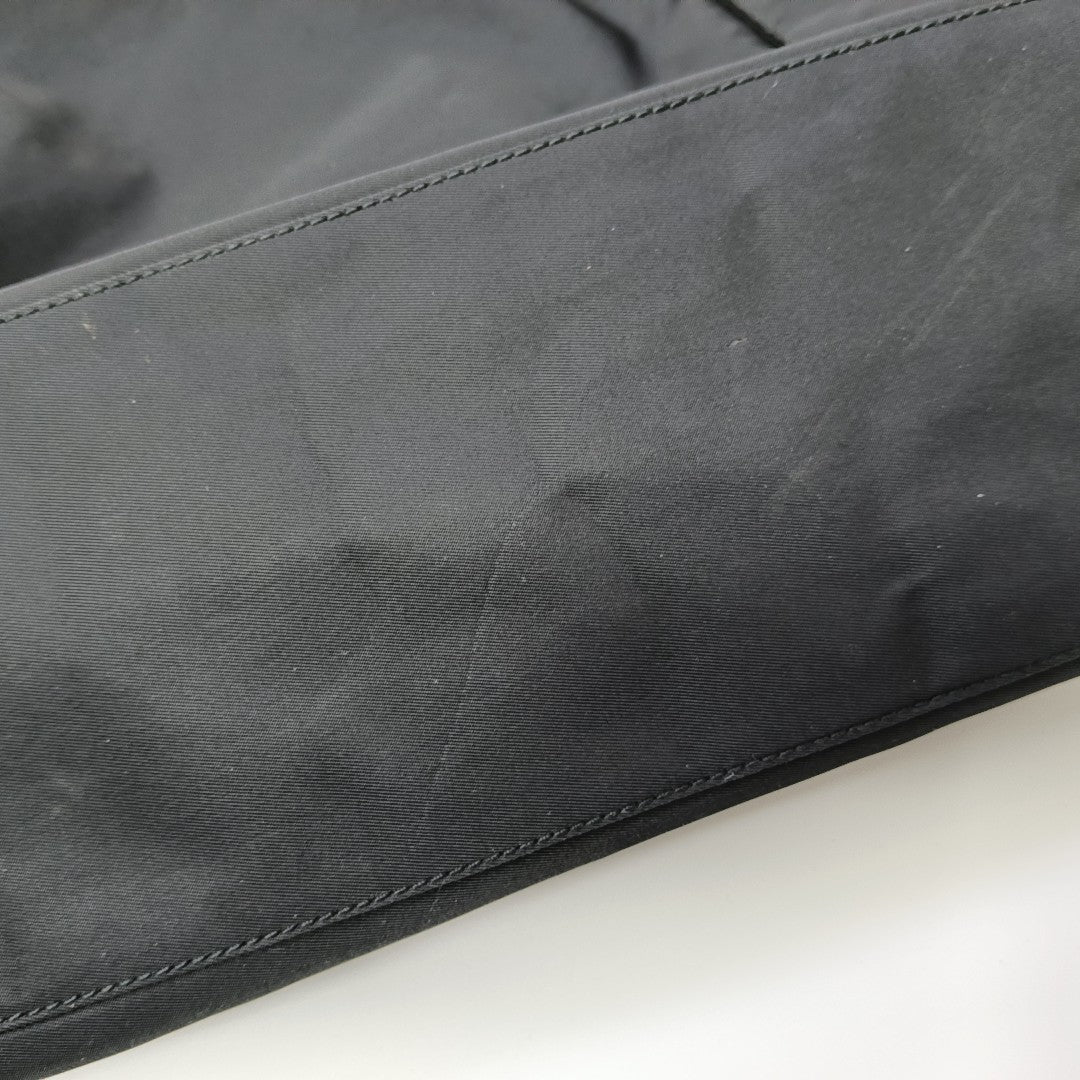 Nylon Top Handle Bag Black