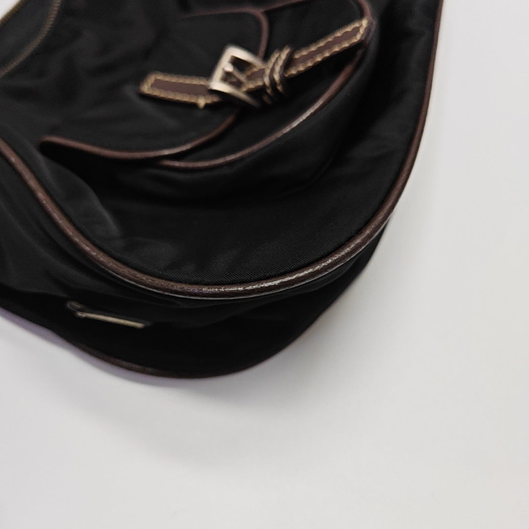 Nylon Shoulder Bag Black
