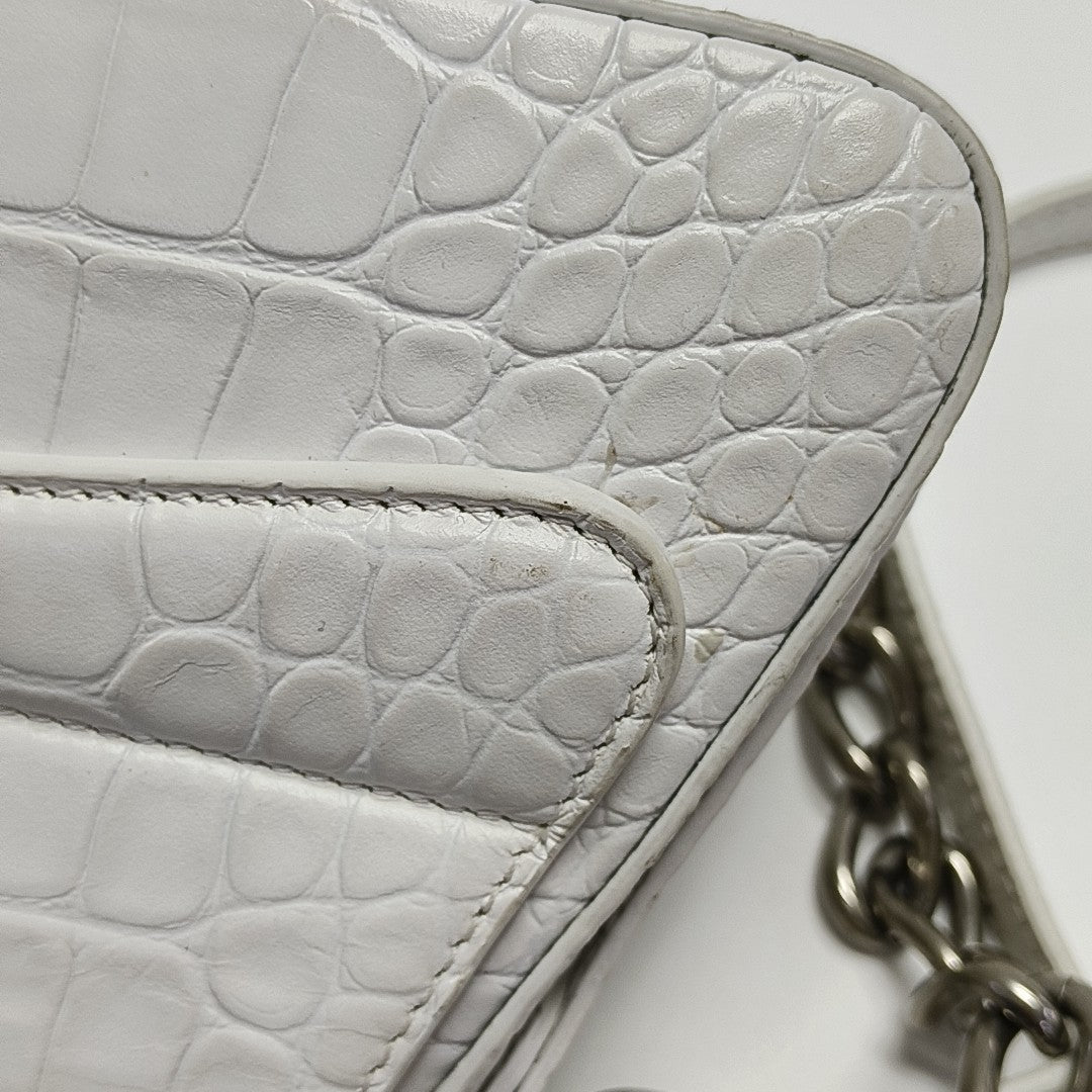 Calfskin Shoulder Bag White