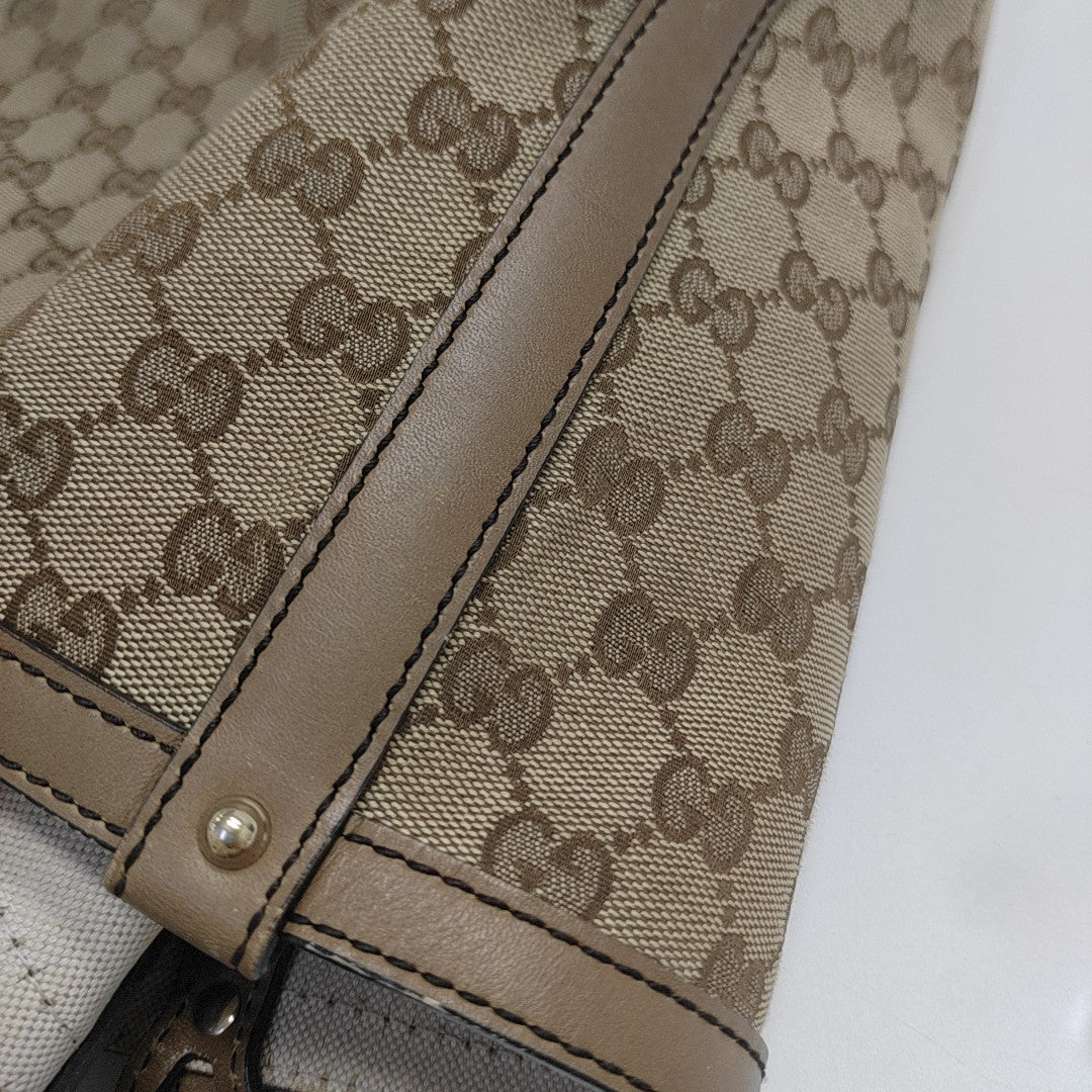 Monogram Canvas Tote Bag Beige