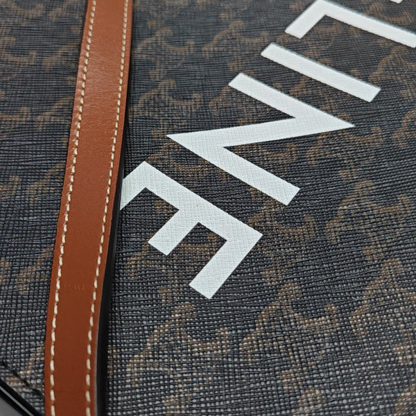 CABAS CELINE Small Coated Canvas Brown