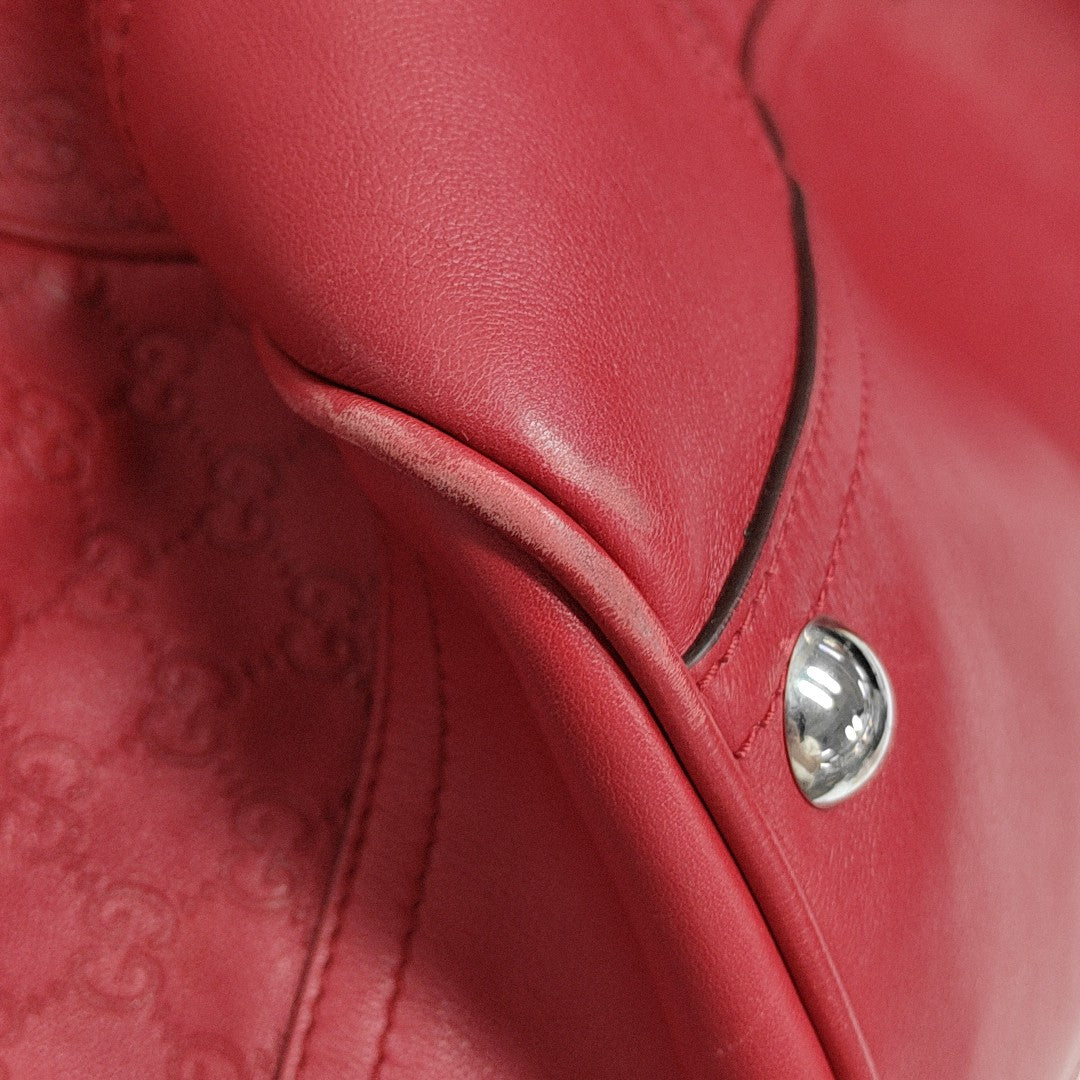 Microguccissima Monogram Leather Red