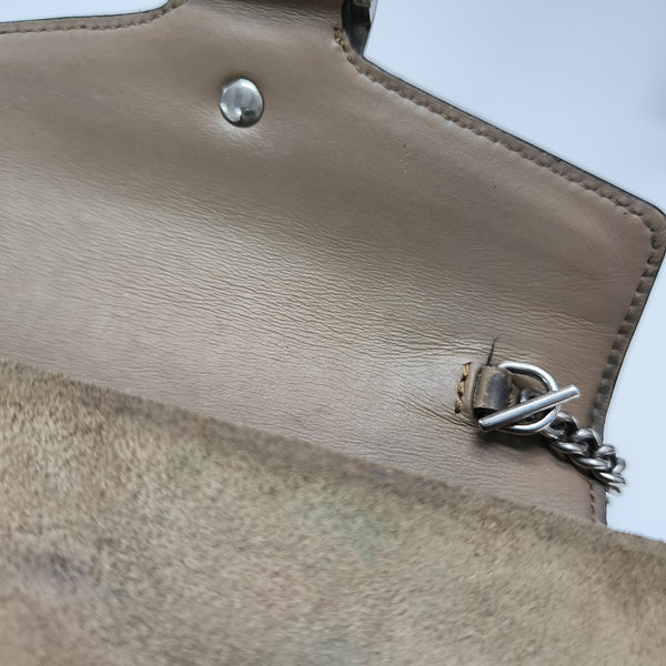 Dionysus Super Mini Monogram Coated Canvas Beige