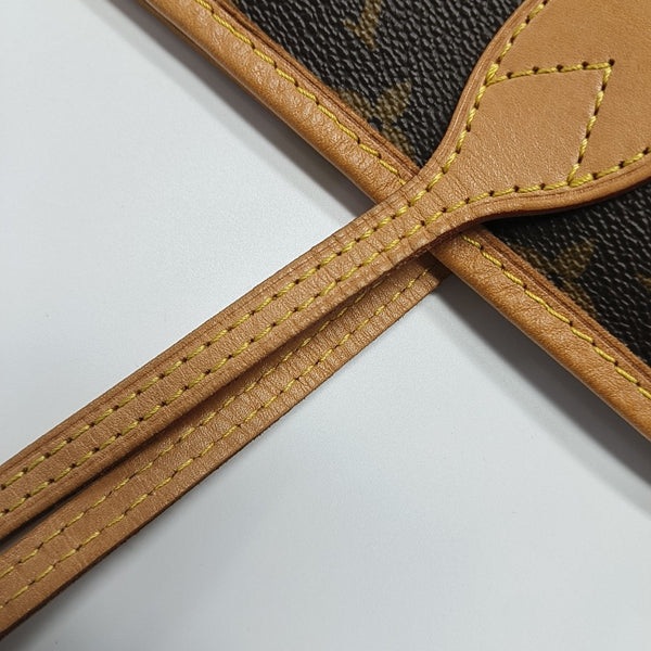 NEVERFULL MM Monogram Coated Canvas Brown