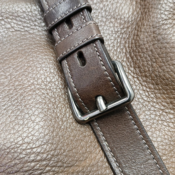 Calfskin Shoulder Bag Brown