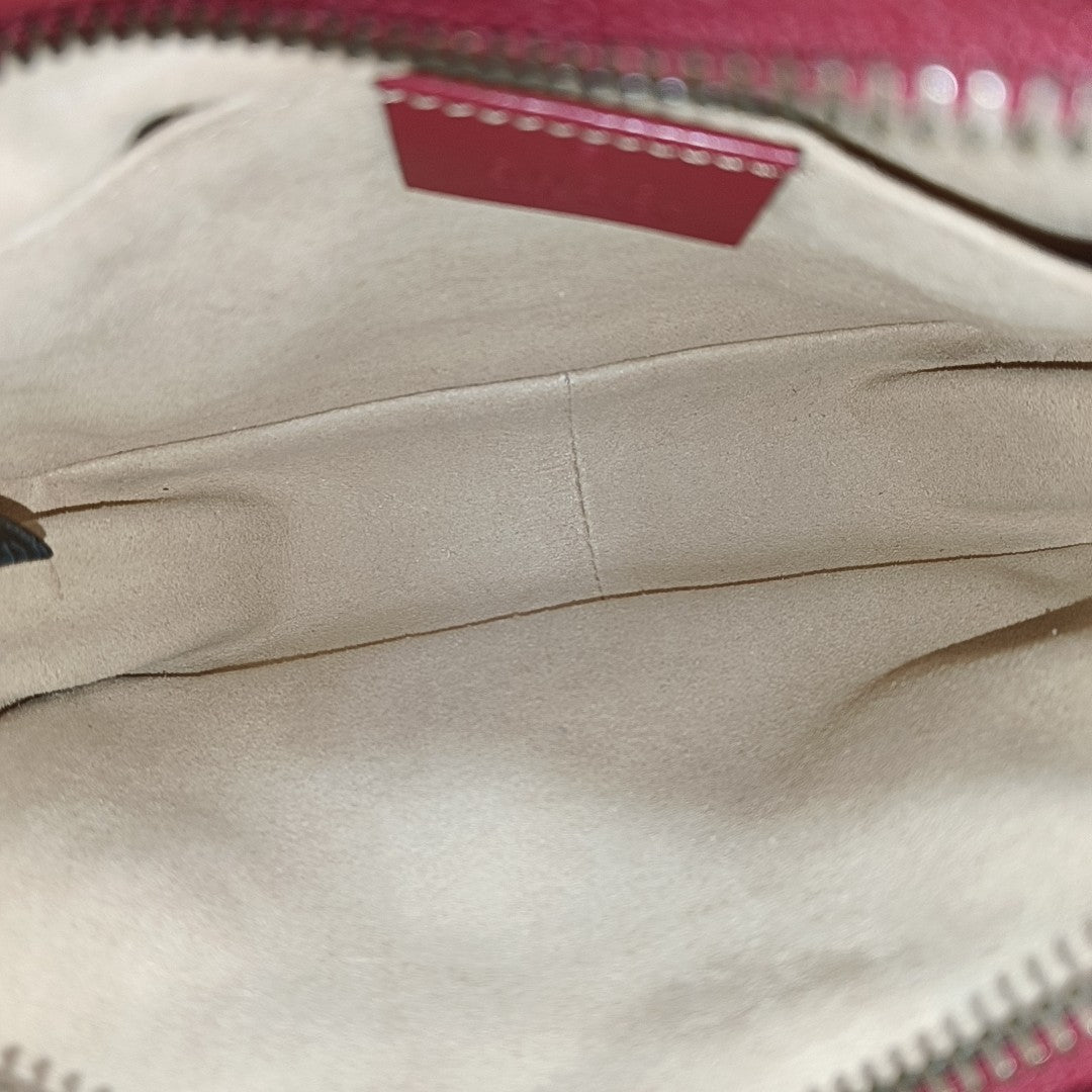 GG Marmont Super Mini Quilted Calfskin Red