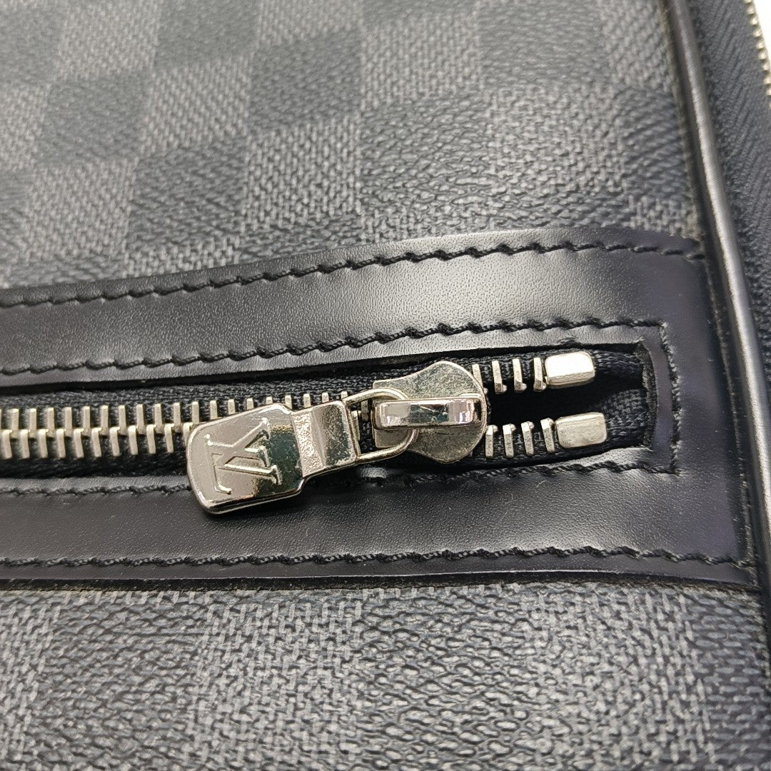 STEEVE Damier Graphite Coated Canvas Gray