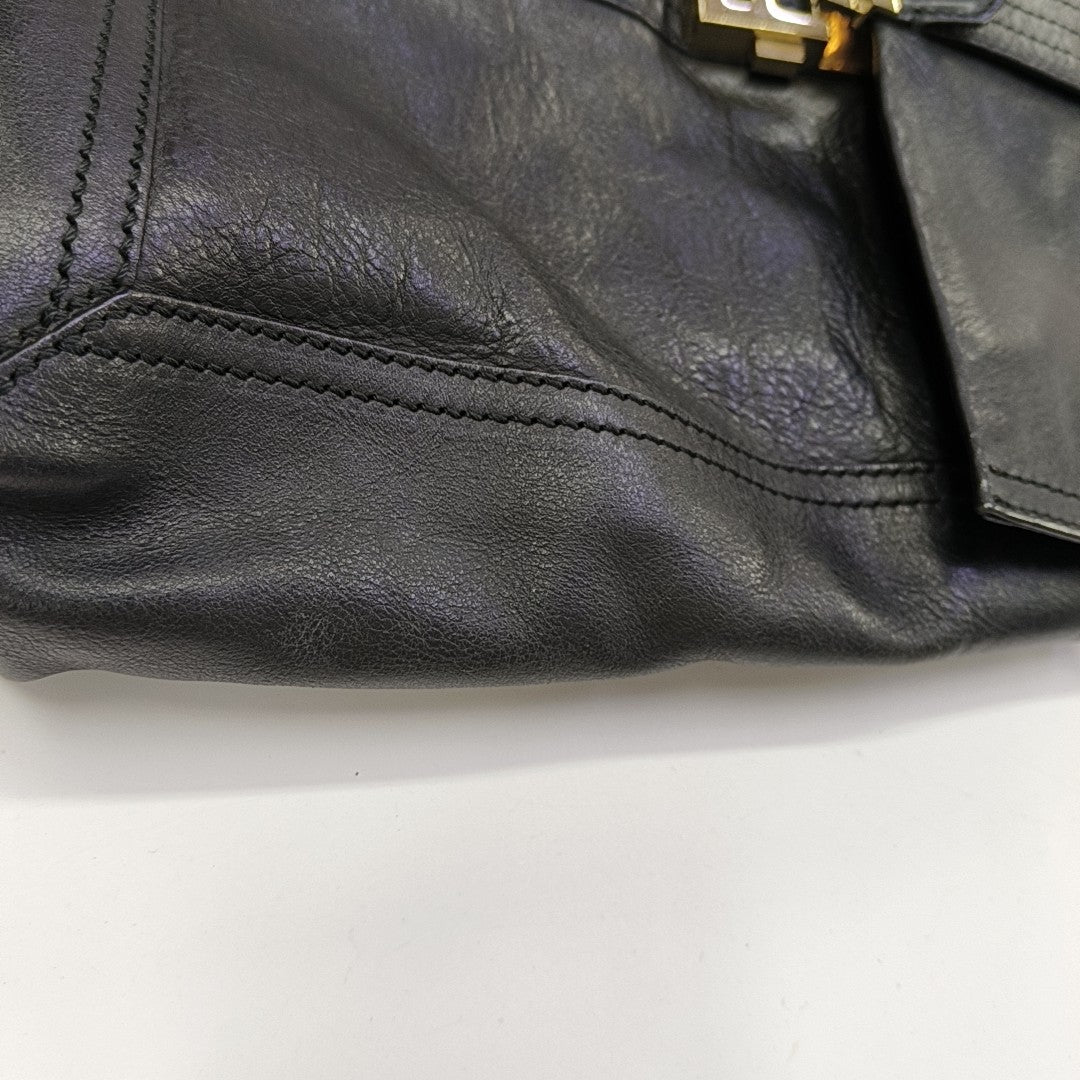 Baguette Quilted Calfskin Black