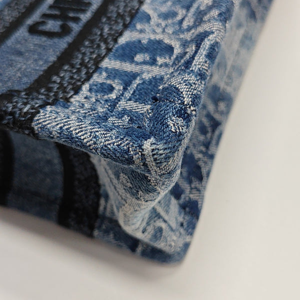 Book Tote Mini Oblique Denim Blue