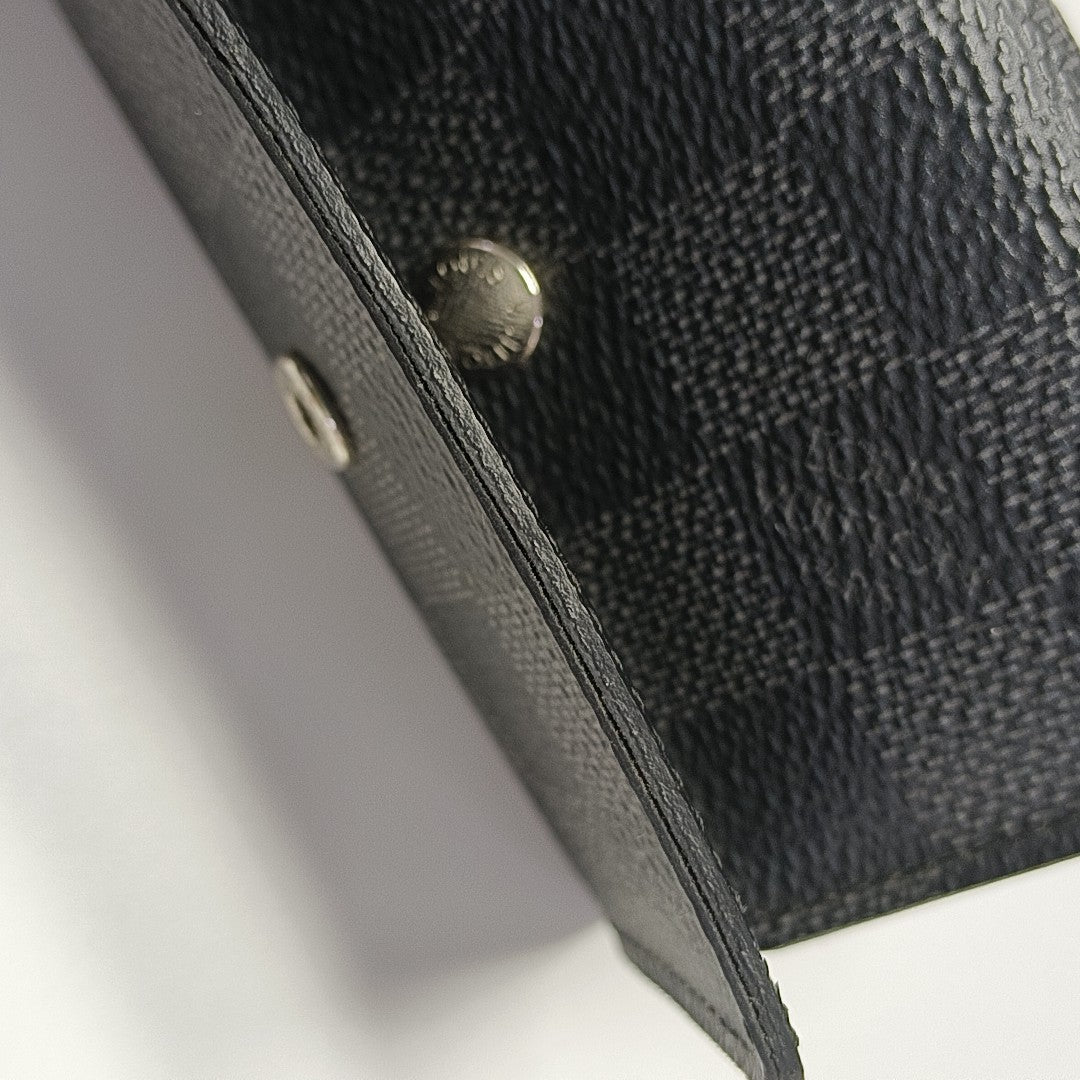 Damier Graphite Coated Canvas Key Pouch Gray