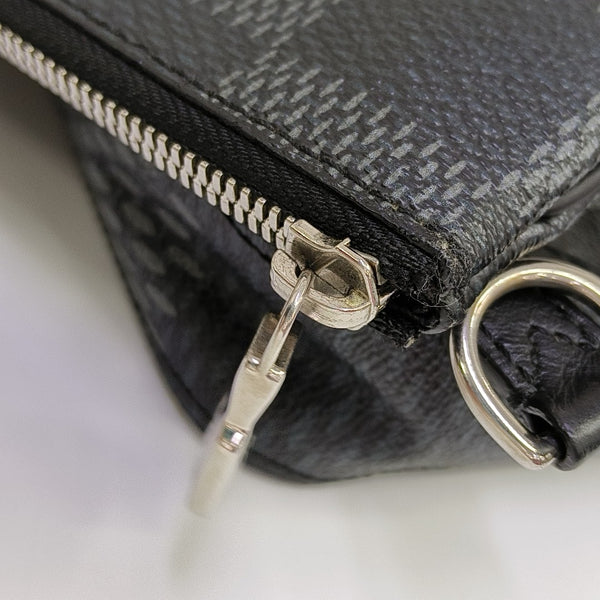 TRIO Damier Graphite Coated Canvas Gray